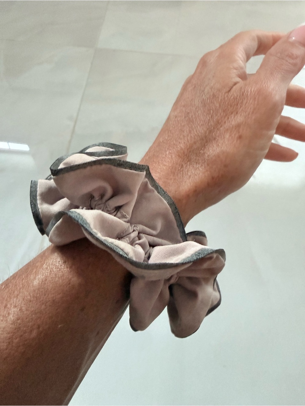 Lululemon dusty rose scrunchie larger sized